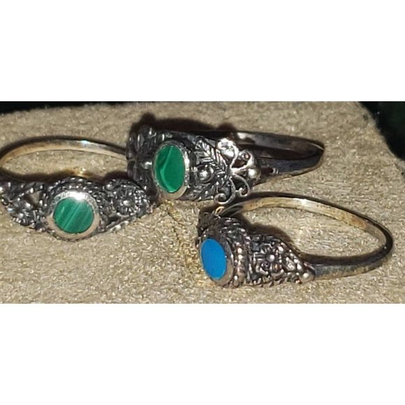 Sterling Silver Turquoise Rings*Silver Ring*Sterling Ring*Sterling Silver Ring*S - Picture 2 of 9